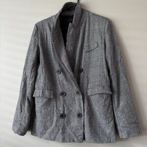 AE Studio Checked Black & White Suit Jacket – Size Small